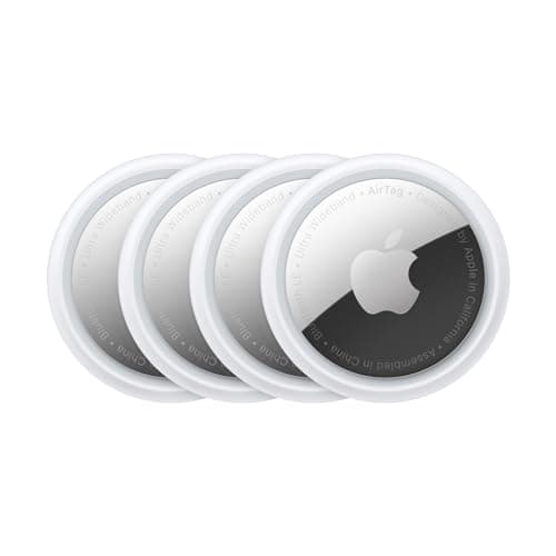 Apple AirTag 4 Pack. Keep Track of and find Your Keys, Wallet, Luggage, Backpack, and More. Simple one-tap Set up with iPhone or iPad