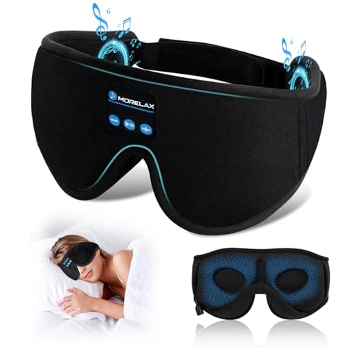 Sleep Headphones,Sleep Mask for Side Sleeper,3D Eye Mask for Sleeping with Stereo Speakers,Bluetooth Headphone,Perfect for Gifts for Women/Men Black