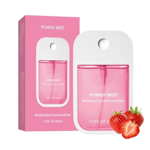 FBEZEB Power Mist Hydrating Hand Sanitizer Spray, Portable Travel-Size Hand Sanitizer Spray, 500-Sprays Each，Suitable for Both Adults and Children (Strawberry)