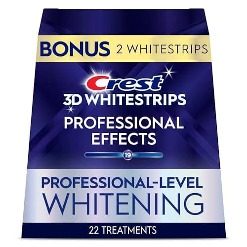 Crest 3D Whitestrips Professional Effects – Teeth Whitening Kit, 22 Treatments (20 + 2 Bonus), Each with 1 Upper/1Lower, 44 Strips – Crest 3DWhite Teeth Whitening Strips
